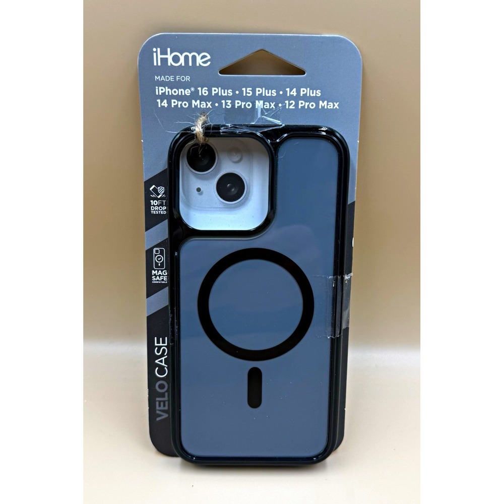 iHome Velo MagSafe Compatible Shockproof Case Black/Gray iPhone Plus (New)